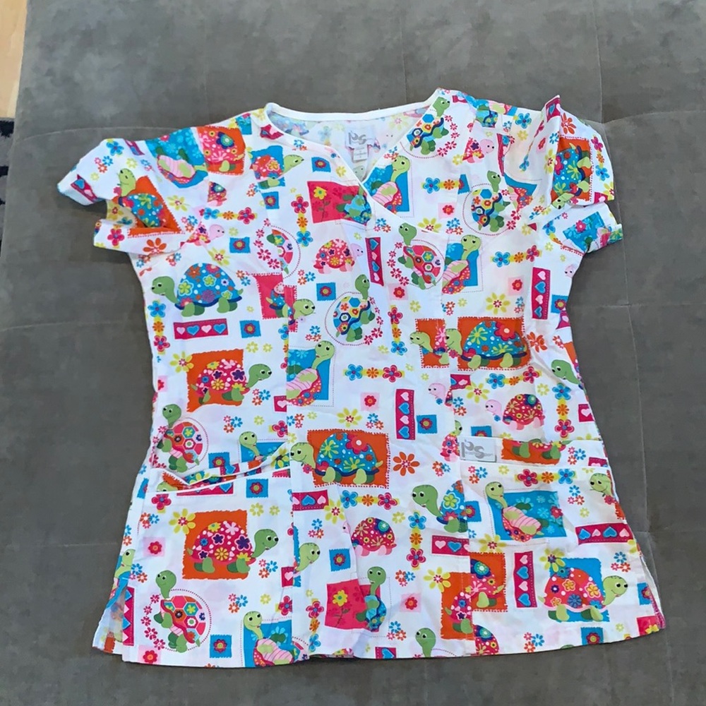Cute colorful Scrub top